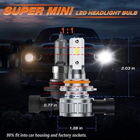 img 1 attached to 🔦 Enhance Visibility with DR.CAR 9006/HB4 LED Headlight Bulb - 300% Brightness, Cool White 6000k, All-in-One Conversion Kit, Pack of 2