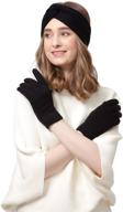 winter toasty fleece gloves headband logo