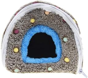 img 3 attached to 🏠 Warm Plush Hanging Cave Bed: Cozy Hideaway Nest for Guinea Pigs, Hamsters, and Small Birds