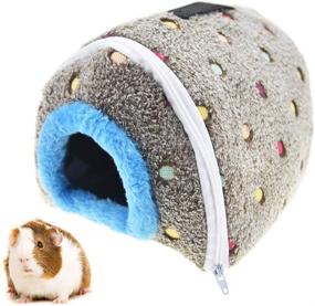 img 4 attached to 🏠 Warm Plush Hanging Cave Bed: Cozy Hideaway Nest for Guinea Pigs, Hamsters, and Small Birds