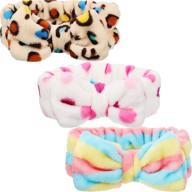 💆 ultimate 3-piece set: classic patterned headbands for skincare, makeup, and spa shower - ideal for women and girls logo