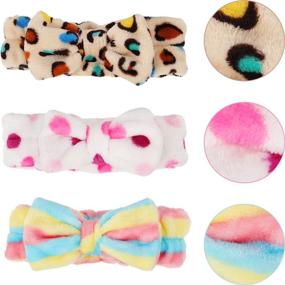 img 3 attached to 💆 Ultimate 3-Piece Set: Classic Patterned Headbands for Skincare, Makeup, and Spa Shower - Ideal for Women and Girls