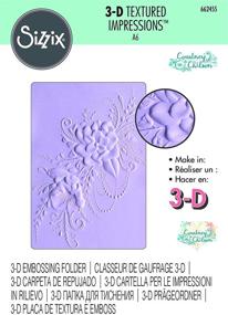 img 1 attached to 🌸 Sizzix 662455 Flower Heart Embossing Folder by Courtney Chilson - Vibrant Multi Color Design, Ideal for Crafting - One Size