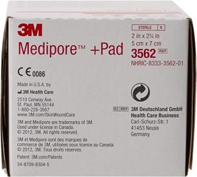 img 1 attached to 🩹 3M Medipore +Pad 2x2.75 Adhesive Wound Dressing: Soft Cloth, 50/Bx, 3M3562