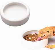 🦎 2pcs terrarium bowls for reptiles: mini worm & water dish for lizards, bearded dragons, geckos, and hermit crabs logo