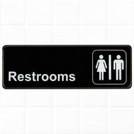 restrooms sign 3 inches restroom bathrooms logo