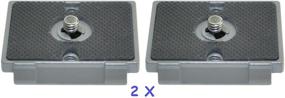 img 3 attached to 📷 2 Pack QR Plate for Bogen Manfrotto 3157N Tripod Head - Secure Attachment Solution