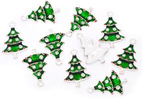 img 2 attached to Housweety Enamel Rhinestone Christmas Pendants