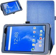 📱 premium pu leather folio cover stand case for winnovo t8 8-inch android 9.0 tablet - dark blue logo