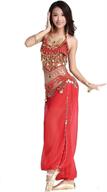 zltdream belly dance chiffon bandage top and lantern coins pants: mesmerizing attire for elegant lady dancers логотип