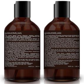 img 3 attached to MAXIMILIAN All Natural Deep Cleansing Shampoo and Conditioner Set with 10 Hair Oils & Provitamin B5, Vegan & Natural Scented, 2 x 16.9 Fl Oz