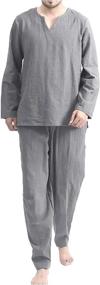 img 4 attached to COOFANDY Pieces Cotton Sleepwear Pajamas Men's Clothing