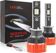 💡 enhance visibility with mostplus 8000 lumens 80w-h1 all-in-one led-tx1860 chip headlight bulbs – xenon white super mini conversion kit logo