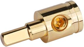 img 2 attached to Amp Input Reducer 4pcs: 1/0 Gauge to 4 Gauge Wire Reducer Adapter - Brass, Gold Plated