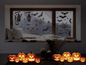 img 1 attached to 👻 Spooky Window Clings Decorations: Ghost, Spider Web, Bat Stickers for Glass Windows - Perfect for Halloween Parties