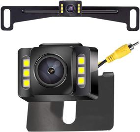 img 4 attached to 🚗 Улучшенная безопасность заднего вида: камера заднего вида для автомобильного номерного знака с 6 светодиодными лампами