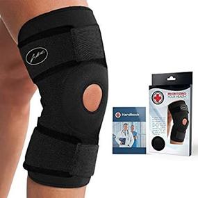 img 2 attached to Advanced Copper-Infused Knee Support Brace with Expertly Crafted Guidebook - Assured Comfort & Support for Knee Injuries and Ailments (Black)