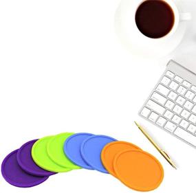 img 2 attached to Versatile Silicone Drink Coasters for Kitchen and Office Use: Stylish and Practical Solution