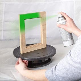 img 3 attached to 🎨 Enhance Your Painting Projects with the HomeRight C900086.M Round Platform Turn Table: Smooth Rotation for Paint Spraying and Crafting Projects in Black