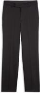 boys' dress pants in black - calvin klein front clothing logo