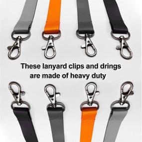 img 1 attached to 🔗 50 PCS Swivel Clasp Trigger Clips with 3/4 INCH D Rings, Metal Lobster Claw Clasps for Creating Snap Tabs/Embroidered Key Fobs