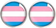 ✨ trans pride hypoallergenic stud earrings - perfect for sensitive ears! logo