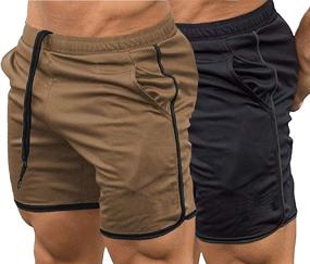 img 4 attached to EVERWORTH Men's Workout Boxing Shorts - Running Short Pants for Bodybuilding & Jogging