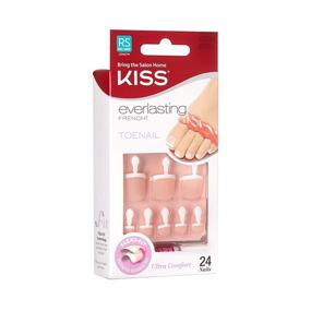 img 3 attached to 💅 Получите идеальные педикюрные ногти с набором KISS Everlasting French Toenail Limitless Kit EFT01.