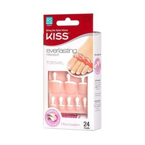 img 2 attached to 💅 Получите идеальные педикюрные ногти с набором KISS Everlasting French Toenail Limitless Kit EFT01.