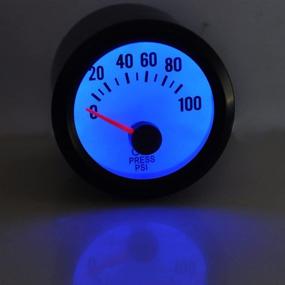 img 2 attached to 🚗 ESUPPORT Car 2" 52mm Oil Pressure Gauge Meter Sensor Pointer Blue LED Light - Ultimate Car Performance Tool