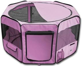 img 3 attached to 🐶 Pet Puppy Dog Playpen Exercise Puppy Pen Kennel - YoYo Moon, 45-Inch