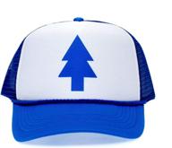 🌲 posse comitatus dippers blue pine tree unisex-adult trucker hat - one-size - royal and white logo