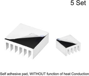 img 2 attached to Uxcell Adhesive Aluminum Heatsink 14X14X6Mm Industrial Electrical
