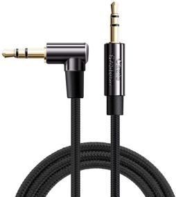 img 4 attached to 🎧 Premium 6FT Right Angle 3.5mm Audio Cable with Silver-Plating Copper Core - Compatible with Car, iPhones, Tablets - 24K Gold Plated - CableCreation 1.8M