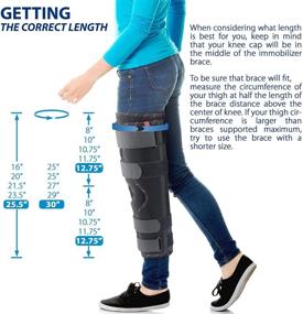 img 1 attached to 🦵 ORTONYX Adjustable Tri-Panel Knee Immobilizer Full Leg Brace - Breathable and Lightweight - Straight Leg Support - Knee Splint 21.5&#34; / 55cm