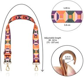 img 1 attached to Stylish Crossbody Handbag Stripe Wide Adjustable Purse Strap Replacement for Enhanced Durability and Comfort