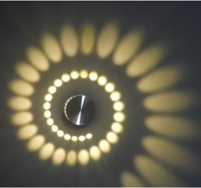 img 2 attached to Creative Indoor Wall Decoration Light - 3W Spiral LED Wall Sconce, Leagway Aluminum Ceiling Light for Aisle, Bedroom, Vestibule, Foyer, Cafe, Corridor - AC85-265V Warm White Lighting