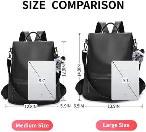 img 3 attached to Stylish & Secure Travel Companion: Anti-theft Waterproof Backpack Purse for Women – Black Large Bookbag Purse, Ideal for Travel, Daily use, and Shopping!
