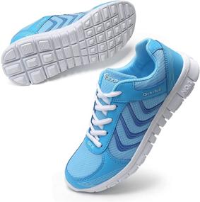 img 4 attached to 👟 DUOYANGJIASHA Women's Breathable Mesh Athletic Road Running Sneakers - Casual Lace Up Comfort Sports Fashion Tennis Shoes for Students