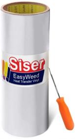 img 1 attached to 🎨 Siser Heat Transfer Craft Vinyl Roll - 10ft x 15" (White) with Stainless Steel Weeding Tool included