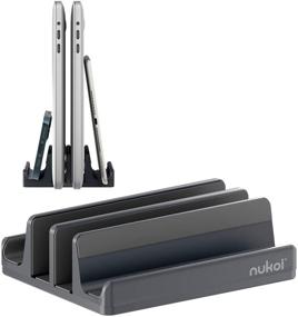 img 4 attached to Vertical Laptop Stand SPACEMax Adjustable Tablet Accessories