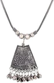 img 2 attached to 📿 Efulgenz Indian Ethnic Vintage Retro Gypsy Oxidized Tone Boho Necklace Jewelry for Women