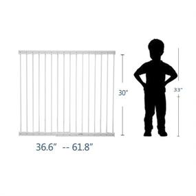 img 2 attached to Fairy Baby Child Window Guards: Ensuring Child Safety and 👶 Security with White Window Gate Security Bars (Fit 36.6-61.8 Inches Wide)