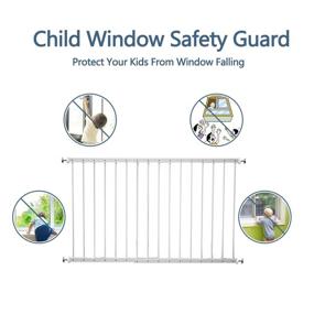 img 3 attached to Fairy Baby Child Window Guards: Ensuring Child Safety and 👶 Security with White Window Gate Security Bars (Fit 36.6-61.8 Inches Wide)