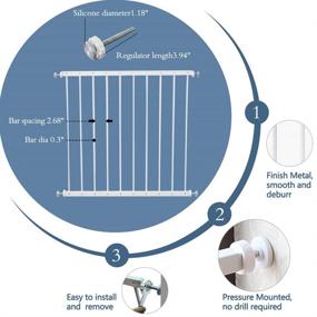 img 1 attached to Fairy Baby Child Window Guards: Ensuring Child Safety and 👶 Security with White Window Gate Security Bars (Fit 36.6-61.8 Inches Wide)