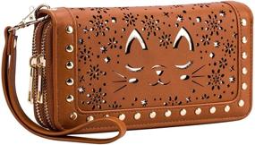 img 4 attached to Heaye Unicorn Wristlet Perforated Blocking Women's Handbags & Wallets