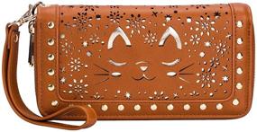 img 2 attached to Heaye Unicorn Wristlet Perforated Blocking Women's Handbags & Wallets