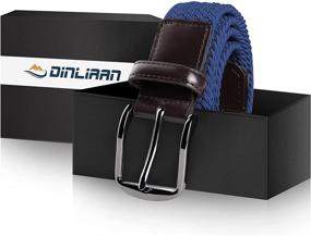 img 3 attached to 👨 DINLIAAN Stretch Elastic Fathers Men's Accessories Belts - Gift Boxed