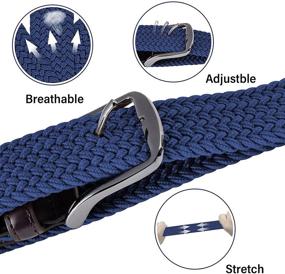 img 1 attached to 👨 DINLIAAN Stretch Elastic Fathers Men's Accessories Belts - Gift Boxed