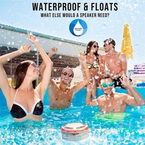 img 3 attached to 🔊 Вневременный портативный Bluetooth-динамик: водонепроницаемый, высококачественный звук, совместимый с iOS/Android, душевой/уличный динамик с присоской, карабином, крепление на велосипед, радиоприемником, функциями громкой связи.